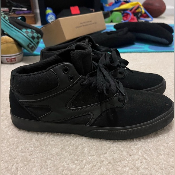 DC Men’s Mid Kalis Vulc all black M10.5 - Picture 5 of 5